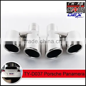 Auto Tuning Stainless Exhaust Tips in Exhaust System for Panamera thumbnail-3