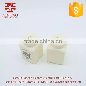 Hotel and Home Plain White Cheap Ceramic Salt and Pepper Set Ceramic Spice Shaker thumbnail-3