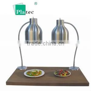 2015 New Two Head Warming Food Light With Round Stainless Pedestal thumbnail-1
