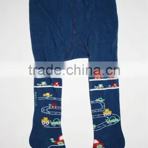 Blue Color Cartoon Infant Cotton and Nylon Tights thumbnail-1