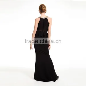 Guangzhou China Suppliers Great Design High Quality Elegant Sleeveless Evening Dress 2017 thumbnail-2