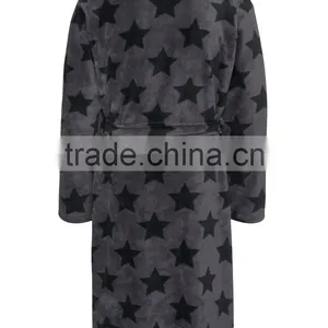 Men's Star Printed Warm Custom Printed Pajamas thumbnail-3