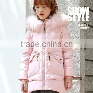 Wholesales Children's Warm Winter Clothing Girls Long Coats Girls Fancy Down Jacket thumbnail-3