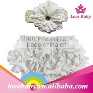 Solid Color Cotton Ruffle Bloomers Layers Baby Ruffle Diaper Cover Flower Newborn Shorts Toddler Summer Pants Baby Ph LBS5052503 thumbnail-1