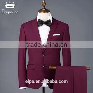 2016 New Fashion Daynoliao 2 Pieces Wholesale Suits Offical Business Red/Blue/Black Men Suits for Wedding thumbnail-1