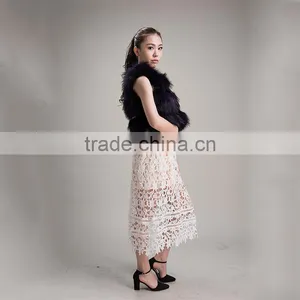 Myfur Lady Design Genuine Fox Fur Waistcoat Sleeveless Arctic Fox Fur Vest thumbnail-5