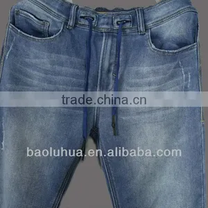 Blue Denim Mens Elastic Waist Sports Pants thumbnail-2
