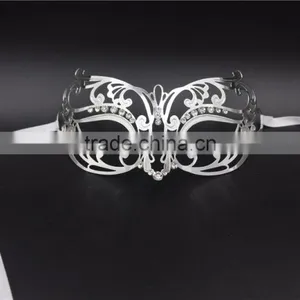 Metal Filigree Venetian Masquerade MardiGras Party Diamante Eye Mask thumbnail-3