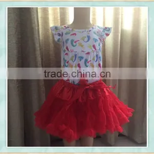 Wholesale 2017 Children Wear Summer Pettiskirt Hot Pink Nylon Chiffon Fluffy Petti Skirt for Baby Girls thumbnail-5