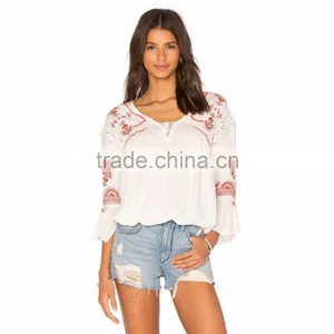 Wholesale Apparels Latest Top Shirts Designs for Women thumbnail-1