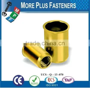 Made in Taiwan Brass Material Open Close End With Flange Bery Nuts thumbnail-4