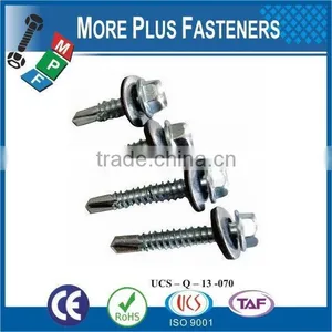 Made In Taiwan Galvanised Hex Washer Head for All Metal / Tek Screws Self Drilling Screws thumbnail-5