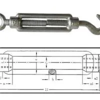 Din 1480 Galvanized Turnbuckle With Hook And Eye thumbnail-1