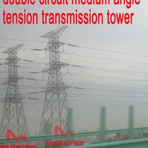 MEGATRO 220KV 2F11 SJ3 Double Circuit Medium Angle Tension Transmission Tower thumbnail-1