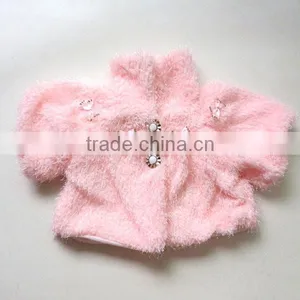 Kids Girls Faux Fur Fleece Lapel Coat Winter Warm Jacket thumbnail-5