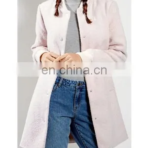 Hot Selling Elegant Ladies Flecked Longline Used Winter Bomber Jackets thumbnail-2