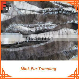 Light Brown Real Mink Fur Trimming thumbnail-3