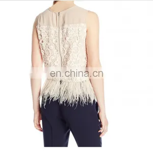 China Top Factory Cheap Price Top Girl Sexy Hot With Hem Feather thumbnail-1
