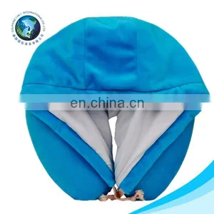 Professional Manufacturer Cheap u Shape Travel Pillow With Hat Fashion Custom Travel Neck Pillow thumbnail-1