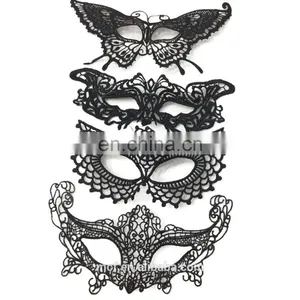 MCH-2377 Wholesale 2017 New Product Sexy Lace Veil Black Eye Mask Masquerade Masks Cheap for Halloween thumbnail-1