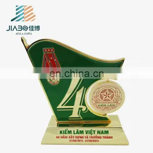 High Quality Blue Colors Paint Metal Trophy Cup thumbnail-1