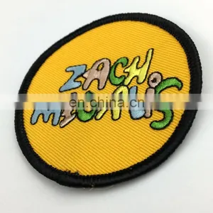 Professional Custom Badge Type Embrodiery Badge/twill Fabric Iron Embroidery Patch thumbnail-1
