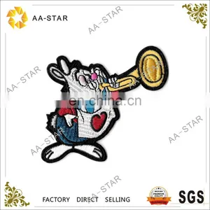 Lovely Rabbit Cartoon Embroidered Patch With a Speaker thumbnail-1