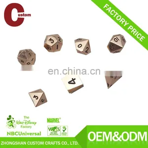 Wholesale Custom Polyhedral Set RPG Black Finish Metal Custom Dice thumbnail-5