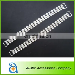Triple Silver Clear Diamond Bikini Connector thumbnail-1