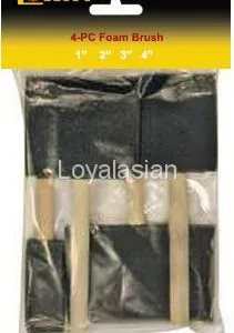 Paint Brush Set，Foam， Wooden, Plastic Handle， thumbnail-2