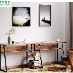 Furniture Wooden Style Metal Frame Home Office Study Computer Desk Wholesale thumbnail-5