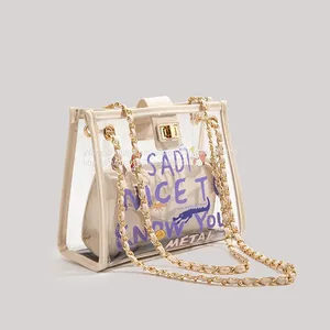 Niche Printed Jelly Bag 2021 New All-match Chain Female Bag Lightweight Broadband One-shoulder Messenger Bag thumbnail-1