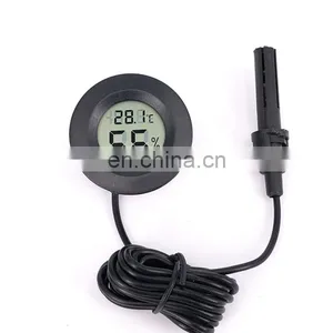 Mini Humidity Tester Hygrometer Thermometer Round Temperature Meter Probe for Aquarium Freezer Refrigerator With Line thumbnail-1