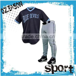 Custom Short Sleeve Baseball Uniform Sublimated Dri Fit Blank Baseball Jersey thumbnail-1