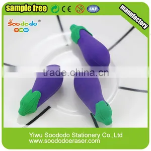 Hottest Sales Eggplant Shaped 3D Puzzle TPR Erasers thumbnail-1
