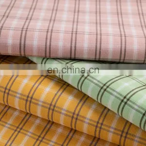 100% Cotton Yarn Dyed Check Design Plain Tartan Fabric for Women Garment thumbnail-2
