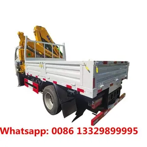 Customized DONGFNEG 4*2 RHD 2T Knuckle Crane Boom Mounted on Cargo Truck for Sale, thumbnail-2