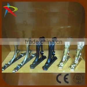 Black With Gold Double 19mm/28mm Curtain Wall Brackets With Screws thumbnail-3