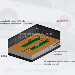 5T / In-Ground Heavy Duty Hydraulic Scissor Jack Car Lift Machine For Parking Garage V-JSZM-D-8350 thumbnail-3