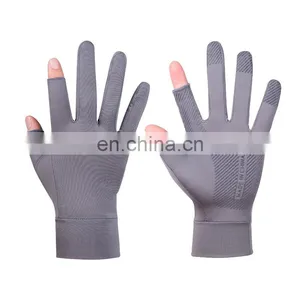 New Cycling Ice Silk Sunscreen Outdoor Half Finger The Other Sports Driving Cycling Fishing Gloves thumbnail-3