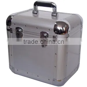 Black Aluminum LP Flight Case to Hold 80pcs LP,custom Make Locking Aluminum LP Record Carry Case,black Aluminum dj Flight Case thumbnail-3