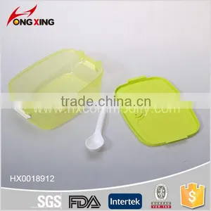 1.3L Rectangle PP Plastic Lunch Box With Spoon thumbnail-2