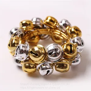 Fancy Gold Silver Beaded Napkin Ring Holder On Wholesale thumbnail-1