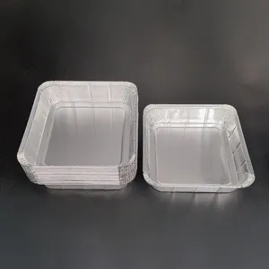 Longstar 235mm Heavy Duty Square Aluminum Foil Pan 2200ml for Meal Prep Food Storage Baking thumbnail-2