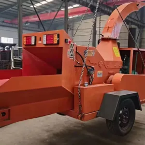 32hp 55 hp Mobile Diesel Wood Chipper Machine Wood Green Waste Shredder Wood Processing Machinery for Sale thumbnail-2