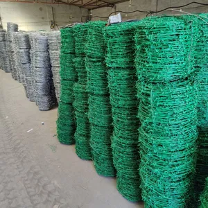 Galvanized 12.5 Gauge Single Strand Barbed Wire Fence Roll Pvc Coated Barbed Wire Fence thumbnail-5