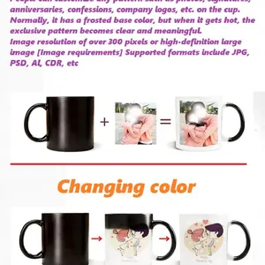 Gradient Color Ceramic Cup With Image Display When Exposed to Heat, Water Cup, Mug, Christmas Cup thumbnail-5