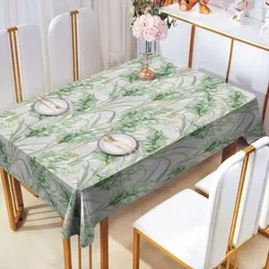 4 Pack Black, Rectangle Disposable Plastic Tablecloth for Picnic, Birthday, BBQ, Party, Wedding (Black, Rectangle, 54in. X108in.) thumbnail-2