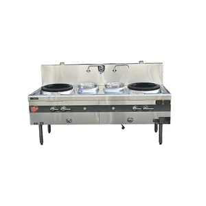Silent & Energy-Saving Type B Cast Iron Series Natural Gas Double Wok & Double Warm Stove thumbnail-3