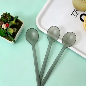 Hot Selling Clear Mini Plastic Colored Scoop for Pudding Ice-Cream Smoothie Dessert thumbnail-4